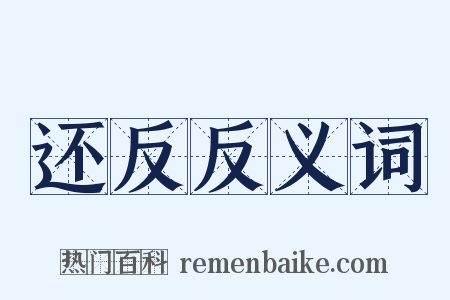 还反反义词是什么意思的图片